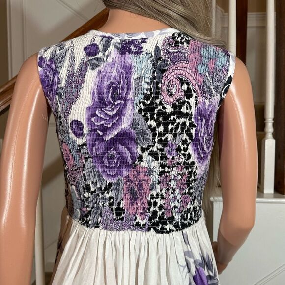 White purple black summer dress - Picture 10 of 12